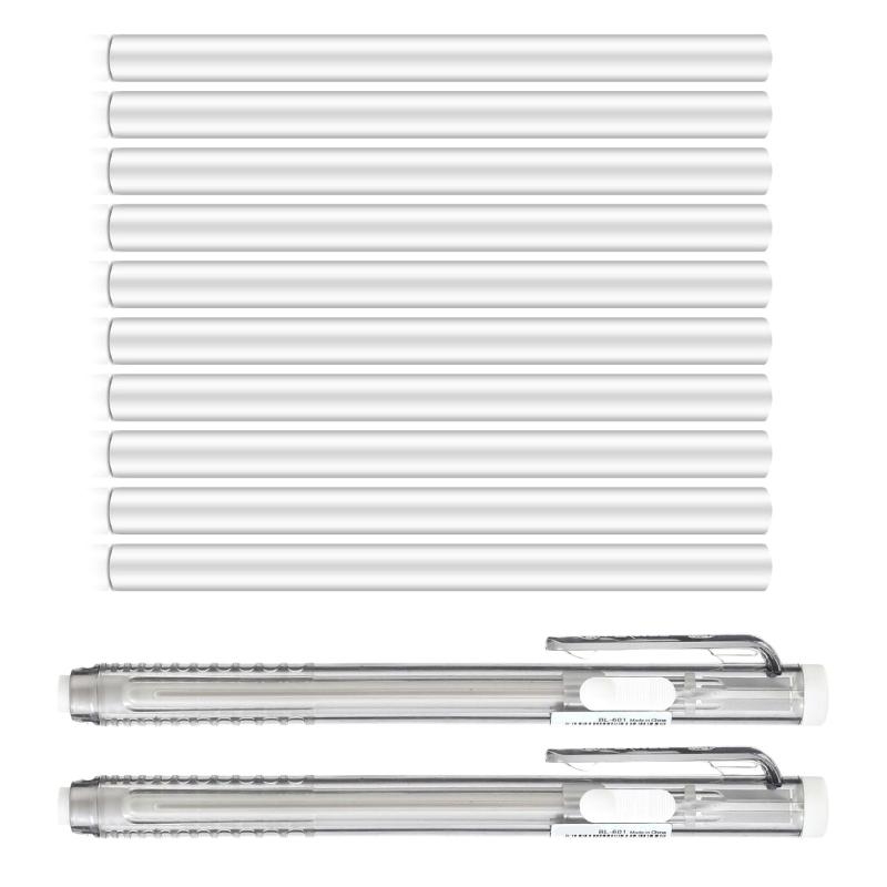 Retractable Eraser Pen Click - 12x Gumki w kształcie pióra Wysuwane