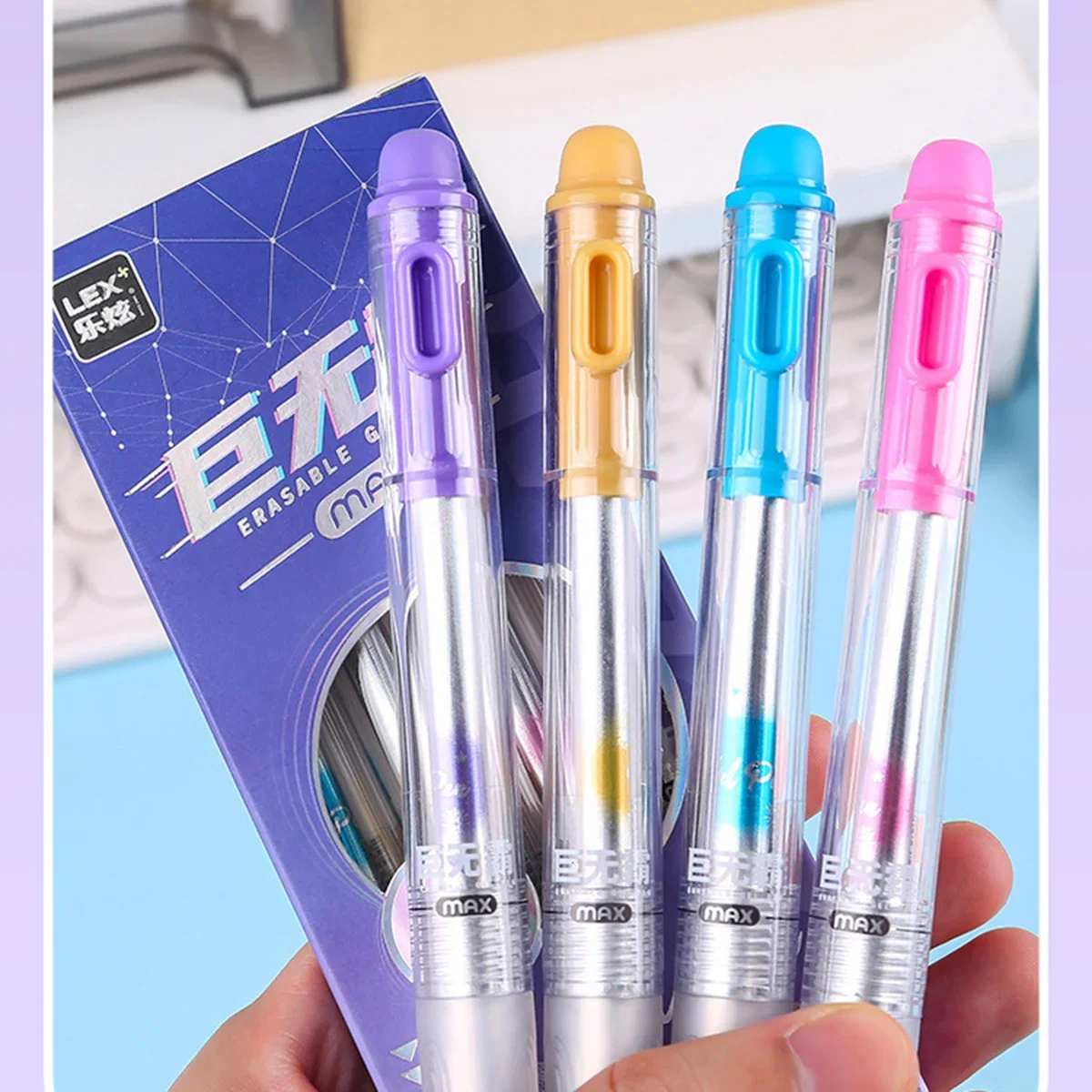Zestaw 4 długopisów żelowych z – Retractable Eraser Pen Click recenzja i cena