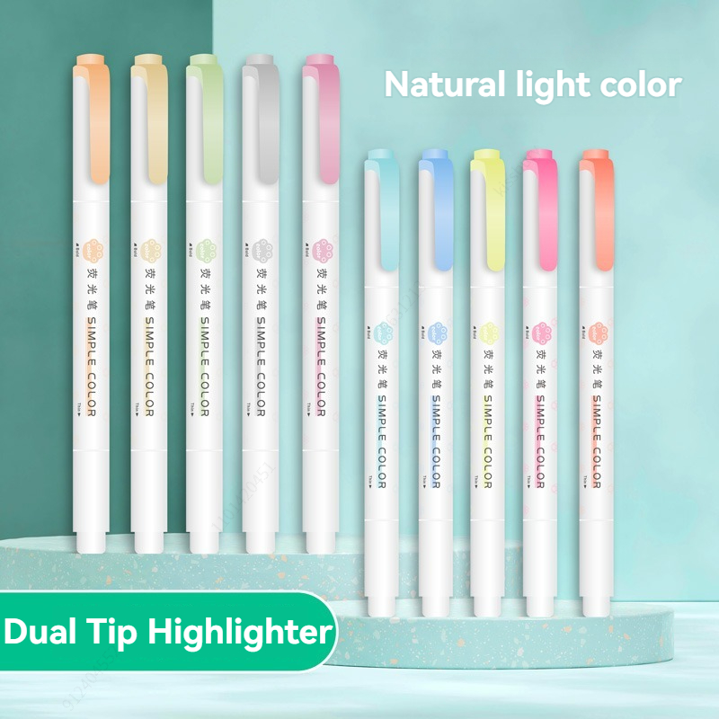 5 szt. Pastelowe zakreślacze k – Pastel Highlighter Set Double Ended recenzja i cena