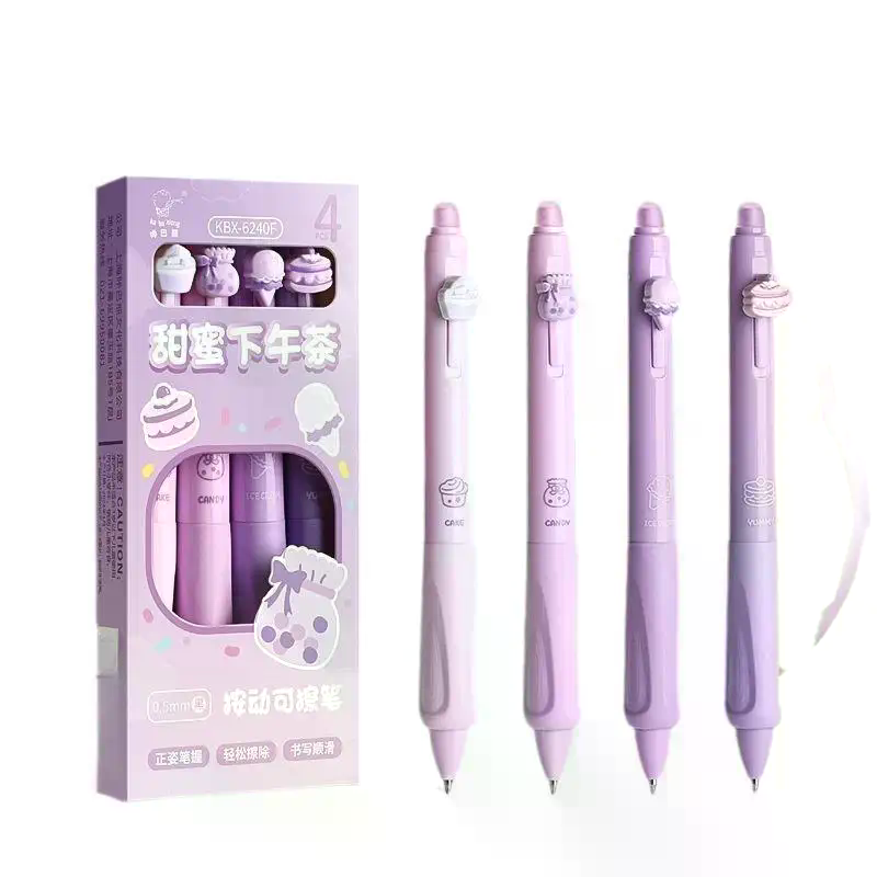 Zestaw 4/6 długopisów żelowych – Retractable Eraser Pen Click recenzja i cena