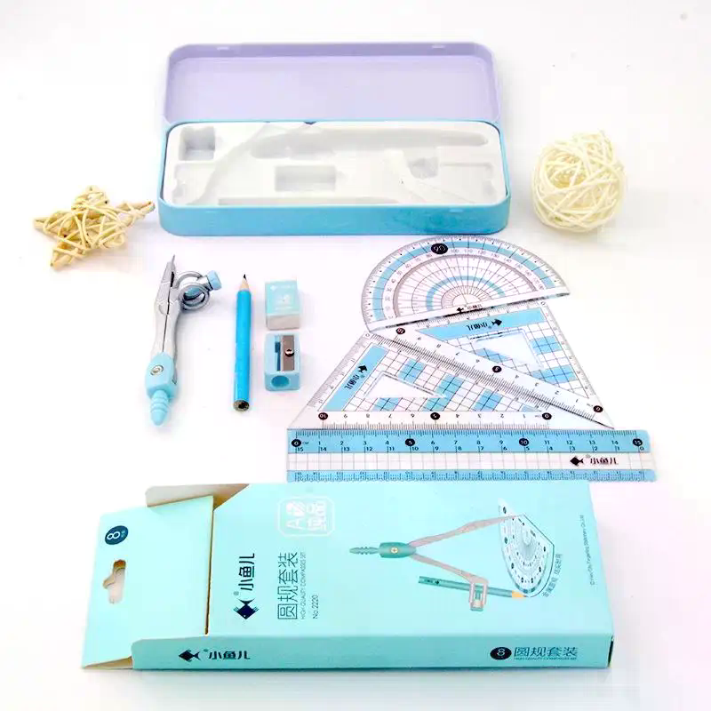 8-częściowy zestaw do rysowani – Math Geometry Set With Compass recenzja i cena